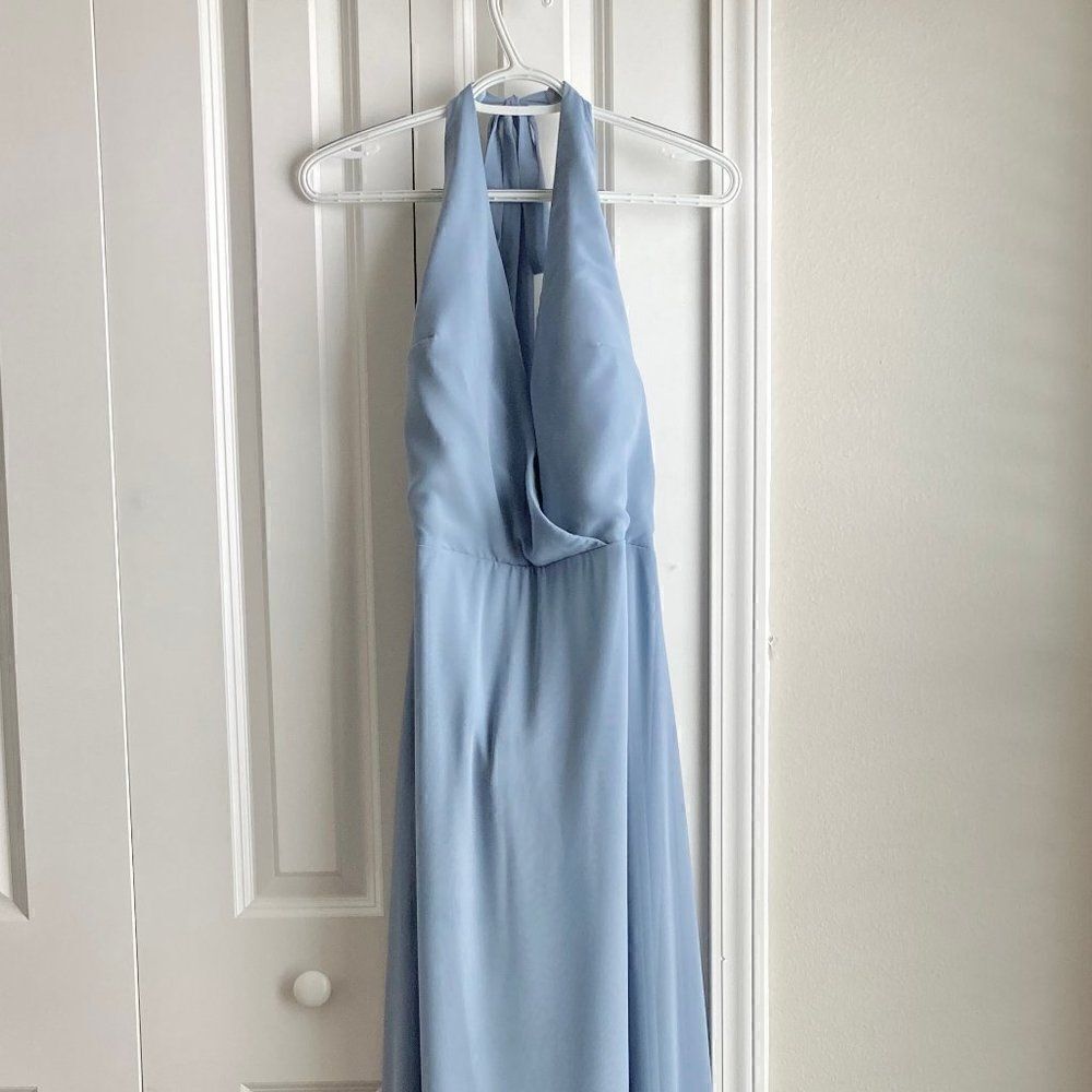 Birdy Grey Women's sleeveless halter dress dusty blue NWT size 3XL